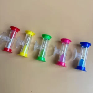 2 3 Minutes Handmade Glass Suction Cup Sand Timer Drop Resistant Toothbrushing Funnel Creative Gift Modern Minimalist