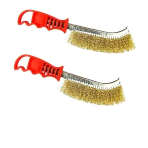2 Pack Hand Wire Brush for Rust Cleaning for Cleaning Stainless Steel and Brass Plastic Brush