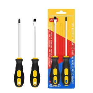 2 Piece Screwdriver Set Small Industrial Grade Flathead Tool Combination Threaded Multifunctional Phillips