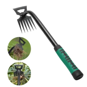 2 in 1 DIY Steel Garden Hand Tools Long Handle Hoe Tiller for Weeding Gardening and Planting Customizable OEM Support