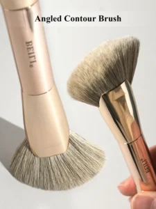 2 in 1 Double Ended Dual Head Makeup Brush Set Premium Synthetic Hair Travel Friendly Rose Gold Handle Private LOGO CUSTOM