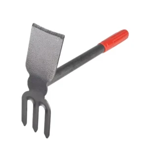 2-in-1 Mechanic Spade Rake Hoe with Manganese Steel Head and Plastic Handle Fork+Shovel Shape for Agriculture