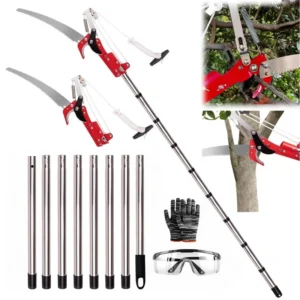 2 in 1 Pulley Labor Saving High Branch Pruner Rope Pull Tree Saw Garden Fruit High Altitude Pruning Shears