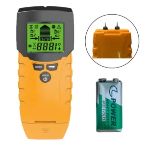 2 in 1 Stud Finder Moisture Meter Plastic Tool Backlight LCD Multi functional Wood Metal Stud Scanner 6F22 9V Battery 1 Year