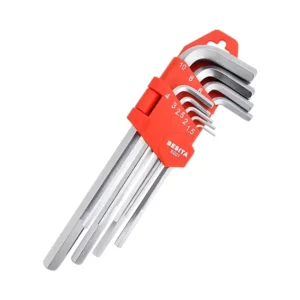 2.5mm t Handle Hex Key 9pcs Flat End Hex Key Custom Logo Hex Key Set for Mechanic Household and Auto Repair Tool Set