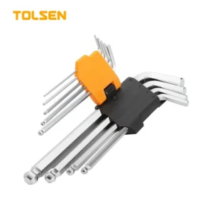 20053 9pcs Cr V Chrome Plated Ball Point Long Arm Hex Key Set