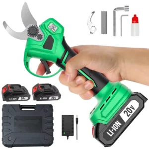 20V Cordless Pruner Electric Scissors with Brushless Motor Power Garden Tools for Efficient Wood Cutting