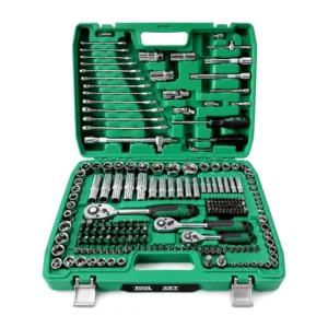 216 Pieces Durable Carbon Steel Auto Maintenance Ratchet Socket Wrench Hand Tool Kit