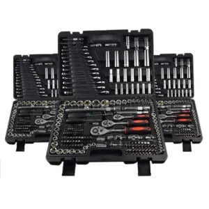218pcs Auto Repair Chrome Vanadium Steel Adjustable Socket Wrench Set Hand Operated Combination Tools with Hard Case 1 Set