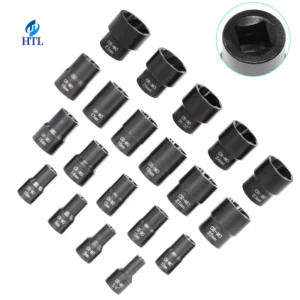 22 PCS Impact Screw Nut Bolt Extractor Socket 3/8″ 1/2″ Drive Bolt Remover Set Universal Joint Tool Kit