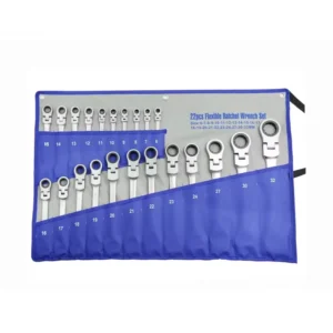 22pcs Flexible Ratchet Wrench Socket Ratchet Wrench Set Spanner Kit Combination Box End Metric 6-32mm Hand Tool Car Repair Tools