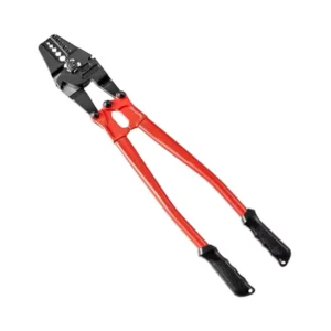 24-Inch Hand Swager Crimper 5 Cavity 1/16″ 3/32″ 1/8″ 5/32″ 3/16″ Swaging Tool Long Hand for Copper Oval Sleeves Wire