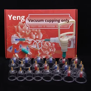 24 Piece Thickened Household Vacuum Cupping Device Set with Full Large Cups for Body Care