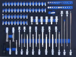 245 Pcs Tool Set Trolley Cart Chest Rolling Tool Set Box 7 Drawers Mechanics Tool Cabinet for Car