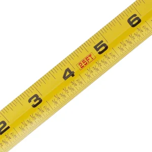 25 Foot Measuring Tape Measure Easy to Read Both Side Dual Ruler Retractable Heavy Duty Magnetic Hook Metric Inch