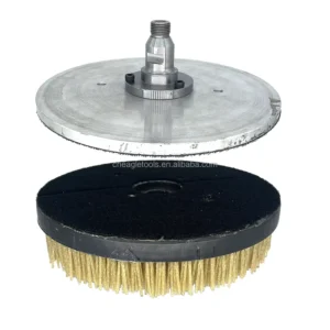250mm 10″ Diamond Antique Abrasive Brush Diamond Leather Frankfurt Brush for Marble Quartz Surface Processing