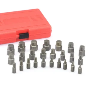 25PCS Damaged Screw Extractor Set Bolt Nut Broken Screw Extractor Fixture Repair Remove Type Tool Plastic Box