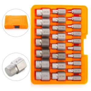 25PCS Easy Out Damaged Screw Extraction Broken Bolt Remover Multi spline Hex Head Screw Extractor Set