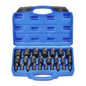 25PCS Screw Extractor Set Easy Out Bolt Extractors CR MO Bolt Remover for Removing Broken Studs Bolts Socket Screw