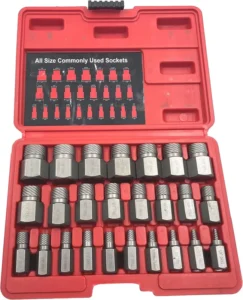 25Pcs Screw Bolt Nuts Extractor Set Hex Head Multi-Spline Remover Bolt Extractor Set Rounded Bolt Remover for Broken Studs