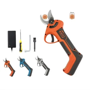25mm Professional Digital Display Electric Garden Scissors Rechargeable Pruner Built-in Battery Electric Pruning Shear