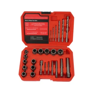 26pc 3/8 Drive Impact Bolt and Nut Remover Bolt Stud Remover Screw Extractor Set