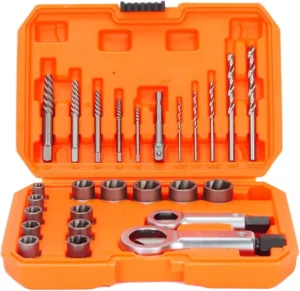26pcs Impact Bolt and Nut Remover Spiral Screw Extractor Screw and Bolt Extractor Set for Damaged Bolt and Nut Remover