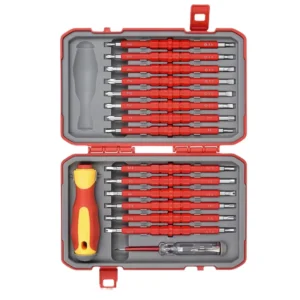 29 1 CRV Electrician Insulated Screwdriver Set Strong Magnetic Home Repair Tool Industrial Grade Plastic Handle OEM Plain