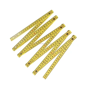 2M Yellow Plastic Construction Measuring Tape Folding Ruler