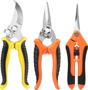 3 Pack Bonsai Scissors Set Stainless Steel Pruning Shears for Flowers Branches Trees Industrial Grade Garden Tools