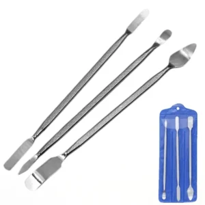 3 Piece Metal Pry Bar Set Double Ended Disassembly Tool Anti Slip Offset Head for Phone and Electronic Repair