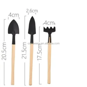 3-Piece Mini Handheld Garden Tool Set Shovel Spade Rake for Kids Plant Flower Care