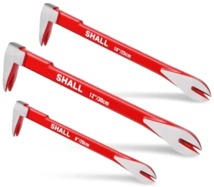 3 Piece Nail Puller Tool Set 12″10″ 8″ Heavy Duty Mini Cats Paw Pry Bar High Carbon Steel Crowbar Tool for Home Remoldling