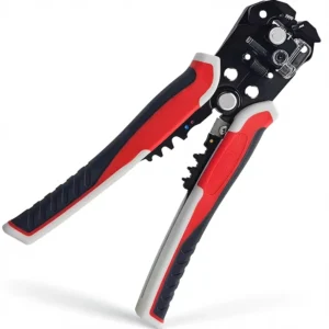 3-in-1 DIY Stainless Steel Wire Stripper Pliers & Cutter Crimper (Red/Black/Gray) 10-24 AWG Wire Strippers