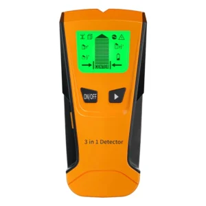 3 in 1 Wall Scanner Metal Wood Live Wire Detector Stud Finder by 5 Detection Modes with Green Backlight LCD Screen