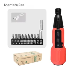 3.6V Cordless Industrial Grade Electric Screwdriver Drill Rechargeable Mini Household Cordless Lithium Battery Bit Set
