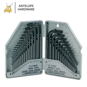 30 PCS Inch and Metric SAE Size Key Hex Wrench Allen Key Set