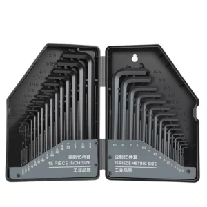30 Piece Professional Hex Key Set Metric & Imperial Sizes Durable Alloy Steel for DIY and Professional Use