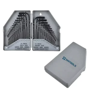 30 Pieces CRV Metric & Imperial Hex Key Set Allen Wrench Set