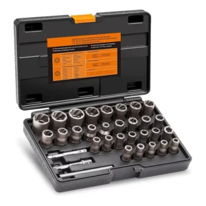 32pcs Damaged Nut Bolt Remover Kit Socket Bolt Extractor Set with Solid Storage Box