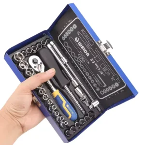 33pcs 3 8 Socket Spanner Wrench Set Household Combination Car Repair Tool Box Plastic Hand Tools with Case and Bag