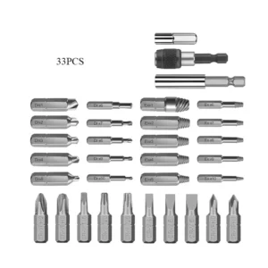33pcs Broken Screw Extractor Set High Speed Steel Broken Screw Removal Tool Set Drill Extractor