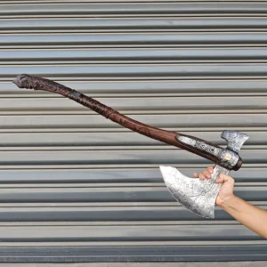 36 Inch Fantasy Battle Axe Prop PU Adults Role Play Games Cosplay Stage Performances Collectors Halloween Costume Lightweight