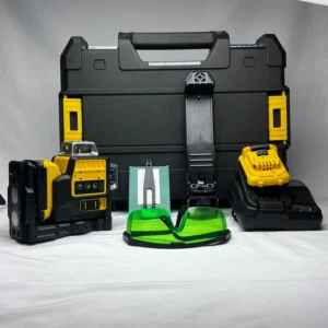360 Class 2 Green Beam Cross Line Laser Level with 4 Self Leveling and Accessories Kit