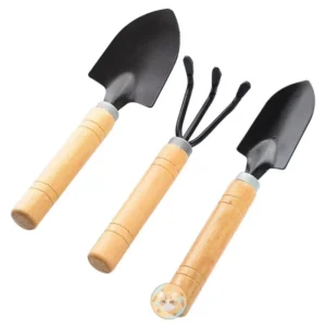3Pcs set Mini Shovel Set for Plants Bonsai Tools Garden Mini Hand Tools Miniature Planting Set Wooden Handle Spade