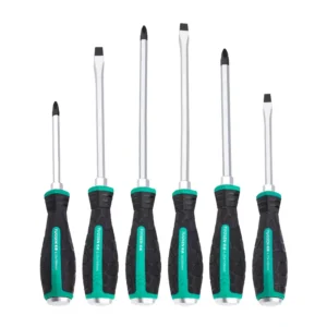 4-12 Inch Industrial Grade Plastic Handle Flat Cross Screwdriver OEM Customizable Screwdriver