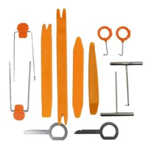 4 12Pcs Car Hand Tool Car Audio Disassembly Tool Plastic Pry Bar Door Panel Disassembly Pry Panel Interior Clip Rocker Crowbar