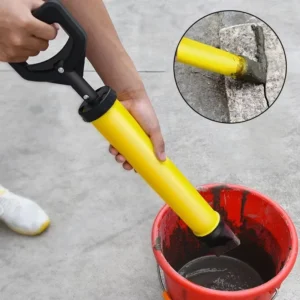 4 Nozzles Smooth Steel Tube Drop resistant Yellow Cement Caulking Gun Construction Tools