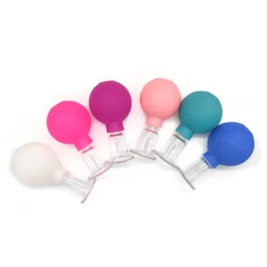 4 Pcs PVC Ball Glass Suction Cup Vacuum Massage Therapy Cupping Device Hijama Cups Glass Cupping Set for Body Facial