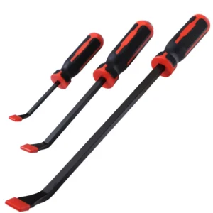 4 Piece 8 12 18 24 Inches Strike Handle Pulling Prying Lifting Scraping Crowbar Forged Angled Tip Steel Heavy Duty Pry Bar Set
